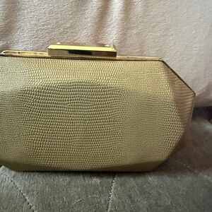 INC International Concepts Gold Textured Clutch